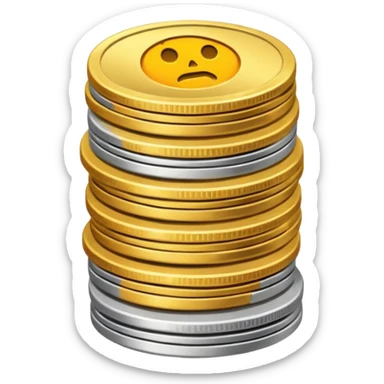 scared coin money sticker