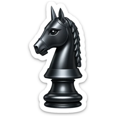 black knight chess sticker
