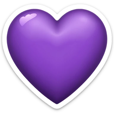 Half Black heart and half Purple Heart sticker