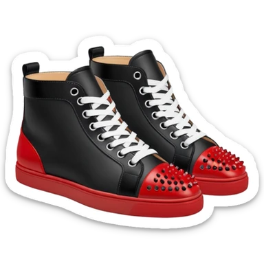 A pair of black Christian Louboutins shoe sneaker  sticker