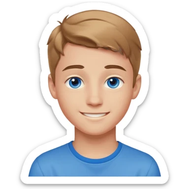 niño guapo adolescente de ojos azules sonriendo ENAMORADO sticker