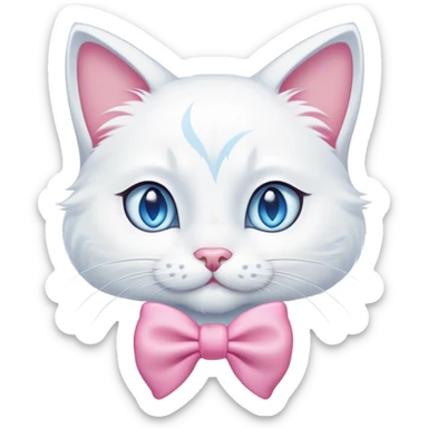 cat marie from aristocats with pink bow sticker