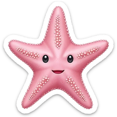 Pastel pink starfish sticker