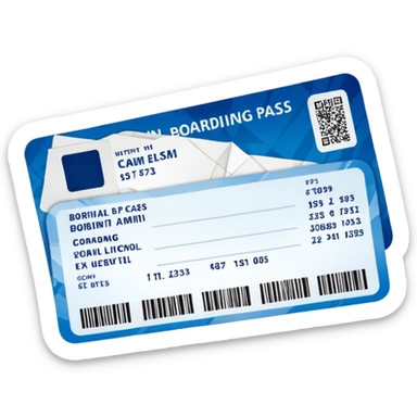 boarding pass sticker