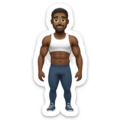 a masive gym guy sticker