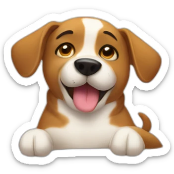 overslept dog in the morning sticker