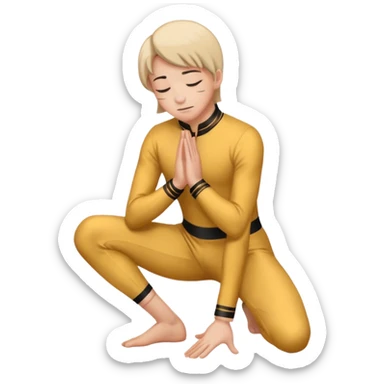 Person bowing at the end of a performance sticker