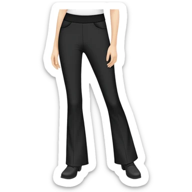 Bootcut black banding pants sticker