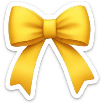 bright yellow bow sticker