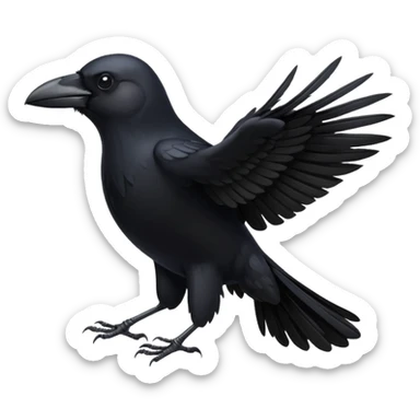 crow flying sticker