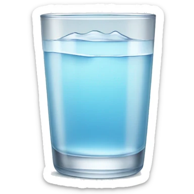 Glass of water with no bubbles sticker