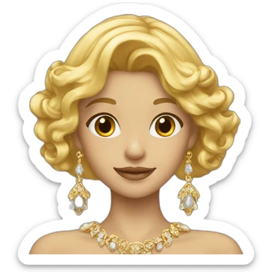 golden_haired girl with jewelry sticker