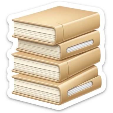 aesthetic beige and white stack of files sticker