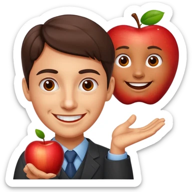 Spanish teacher with apple sticker