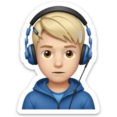 Boy gamer with headset











 sticker