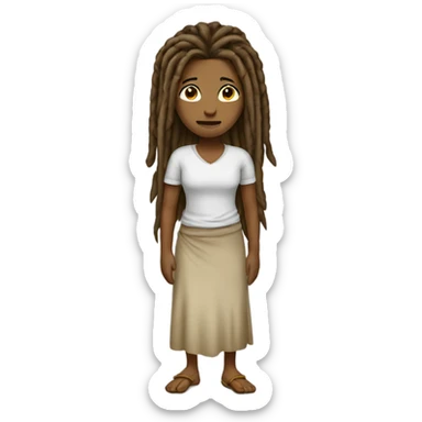 Dread head woman standing sticker