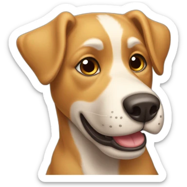 perro alzando pesas sticker