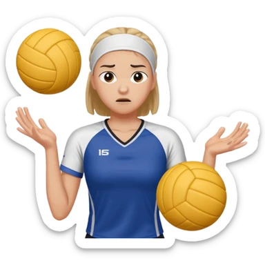 Me hating volleyball practice sticker