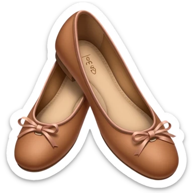 Brown ballerina shoes sticker