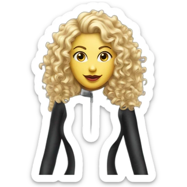 curly-blonde-latex-catsuit sticker