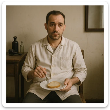 sartarosh xona bunaqa zur darajada bulmasin keyin shunchaki tarelka v vilka ushlab utirsin tarelkada esa faqat non bulsin kayfiyati xam urtacha bulsin xursan bob ketmasin sticker