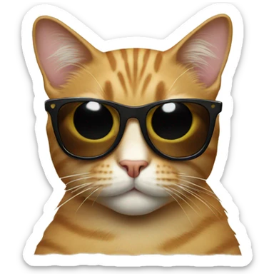 Cat with sunglasses sticker