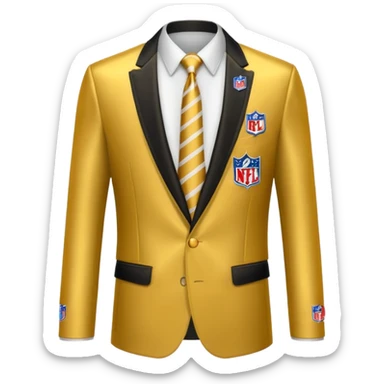 Gold suit jacket with nfl patch sticker