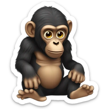 hypnotized ape sticker