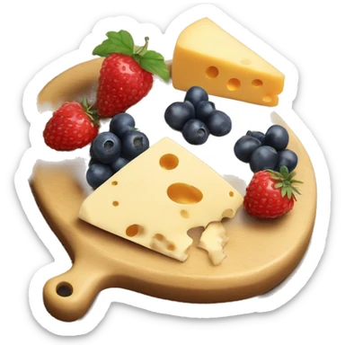 Cheese board with berries sticker