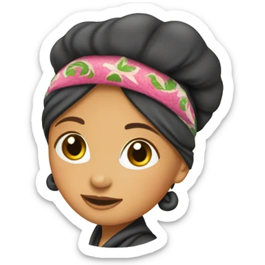 Cholita cheff con logo de paquis sticker