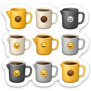 Минималистичный Эмодзи пак в Telegram для кофейной компании LABEL. Цветовая палитра: #FFFFFF, #F7FD02, #D3D3D3, # 242424 sticker