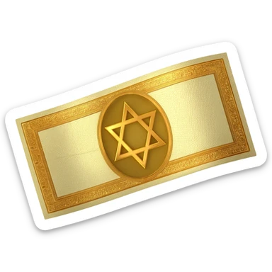 Banknote with Star of David. sticker