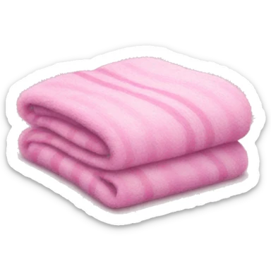 Pink fluffy folded blanket  sticker