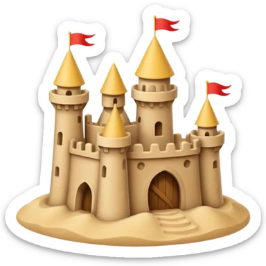 little sand castle sticker