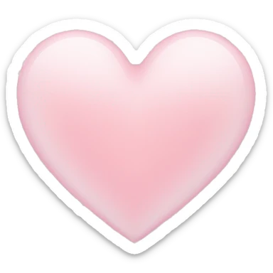 light pink heart  sticker