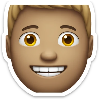 smiling person face sticker