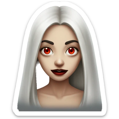 Hyper realistic vampire woman with red eyes  sticker