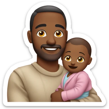 Proud father with a new born babygirl sticker