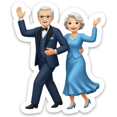 old people Waltz sticker