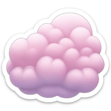 Palabra Porton rodeada de nubes rosas sticker