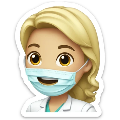 Girl dentist sticker
