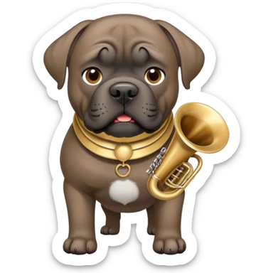 cane corso con tuba in testa sticker