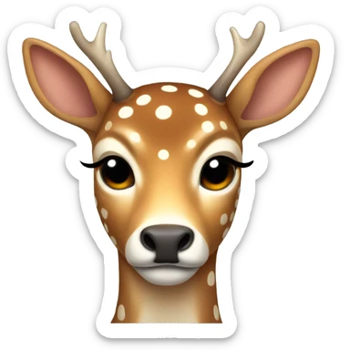 Deer with spots sleeping full body sticker