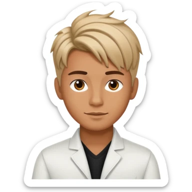 A beautiful boy salon hairstylist sticker