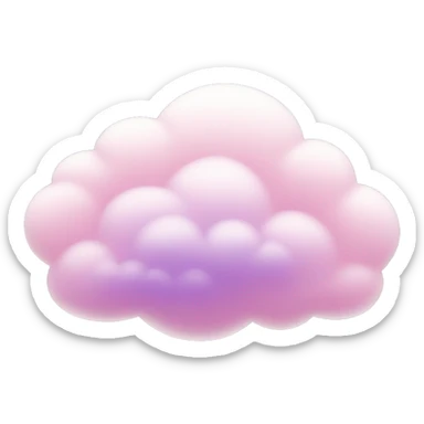 Pastel pink and purple cloud sticker