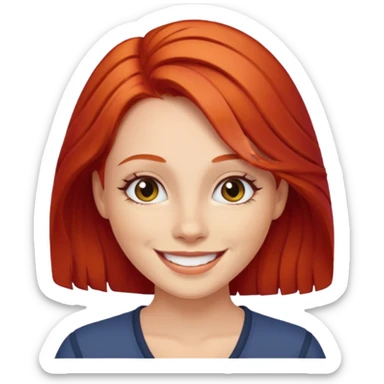 je veux un emoji femme rousse  sticker
