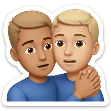 Light skinned man getting his head grabbed by a white hand sticker