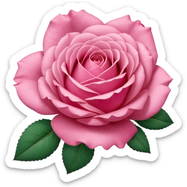 “A Polaroid photo of a pink rose  sticker