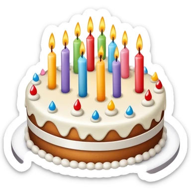 21 candle on birthday cake  sticker