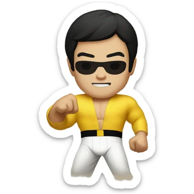 bruce lee one inch punch sticker